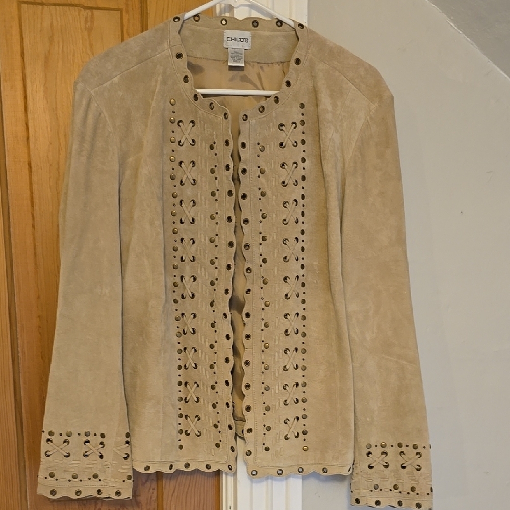 Chico's Tan Suede Jacket